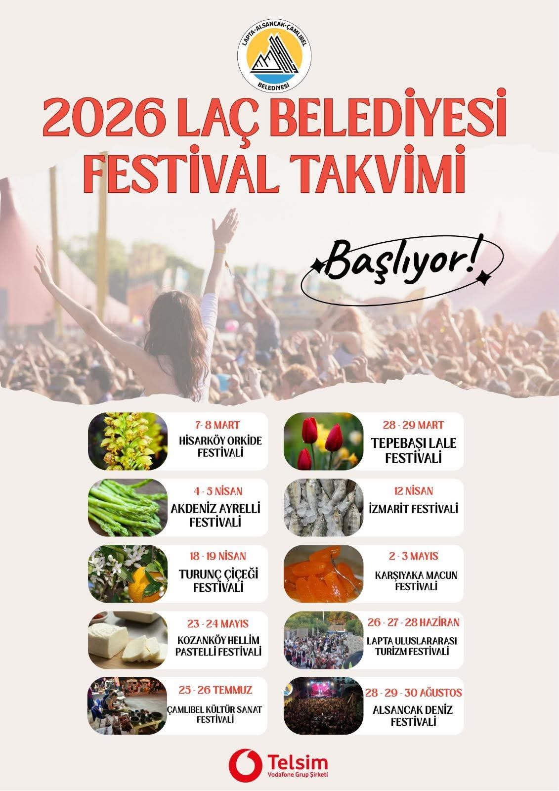 LAÇ Belediyesi 2026 Yılı Festival Takvimi
